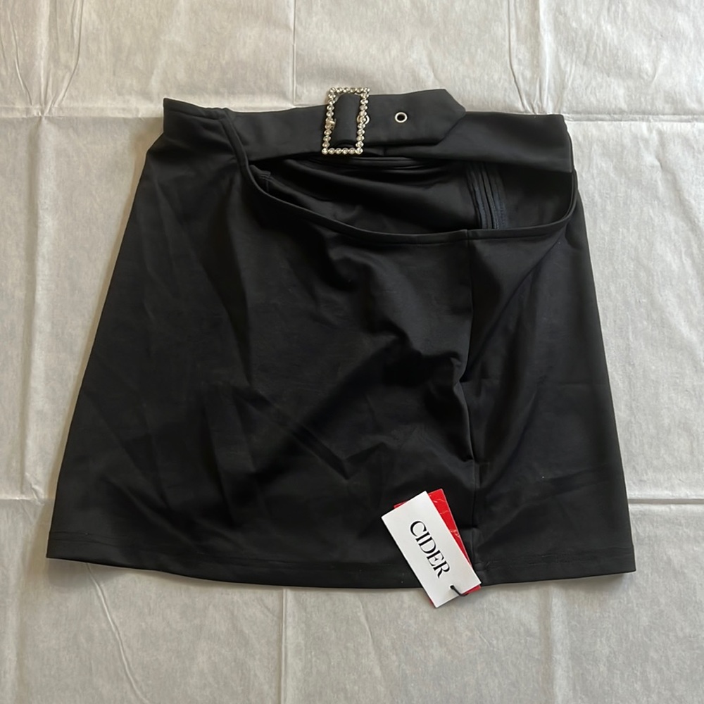 Cider Belted Cut Out Mini Skirt